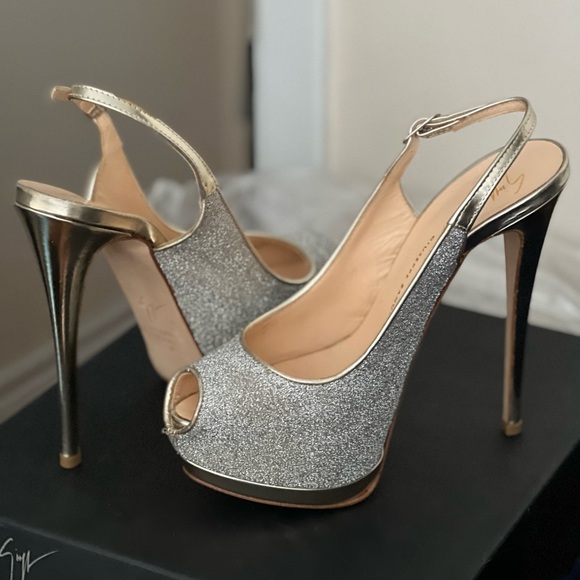 Giuseppe Zanotti platform sling back sandals, size 6.5 - Picture 1 of 2